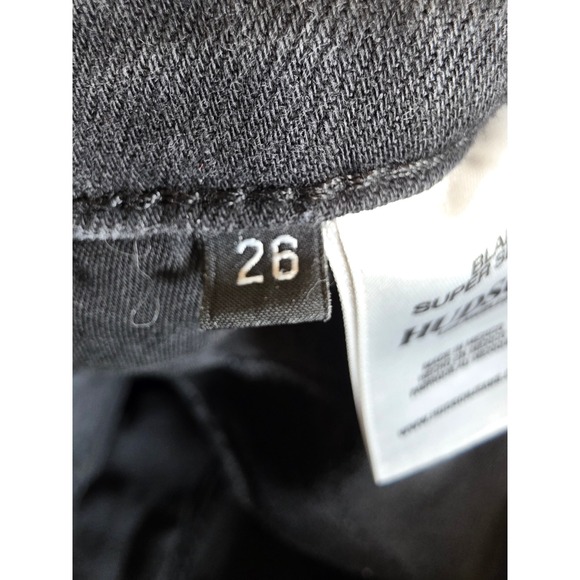 Hudson Blair High Rise Super Skinny Jeans Distressed Faded Black 26 NWH409ZR1 - Picture 5 of 13